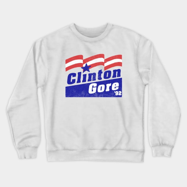 CLINTON GORE 92 - VINTAGE ELECTION SHIRT Crewneck Sweatshirt by toruandmidori